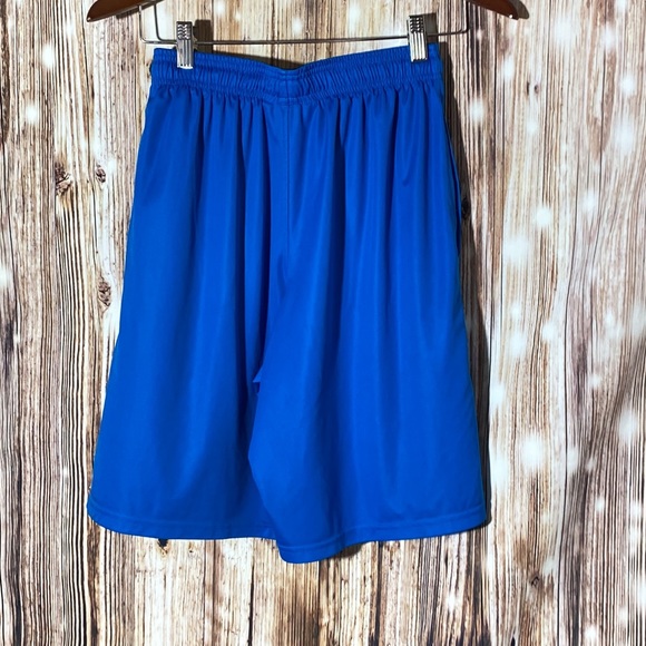 Men's Under Armour Small Royal Blue Gym Shorts Pockets Drawstring Stretch - Picture 7 of 8